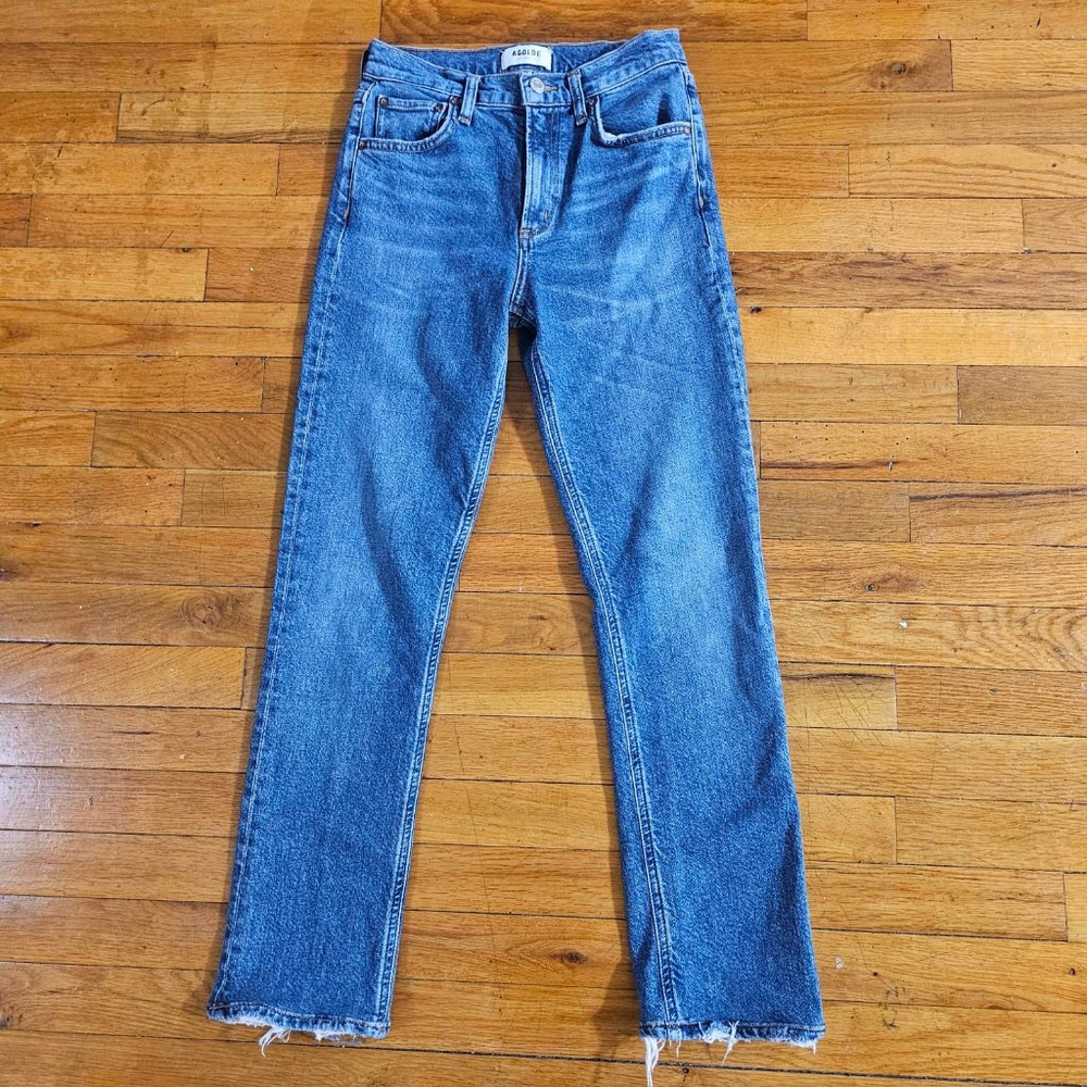 Agolde Lyle Jeans Women's Size 24 Organic Cotton Blue Denim